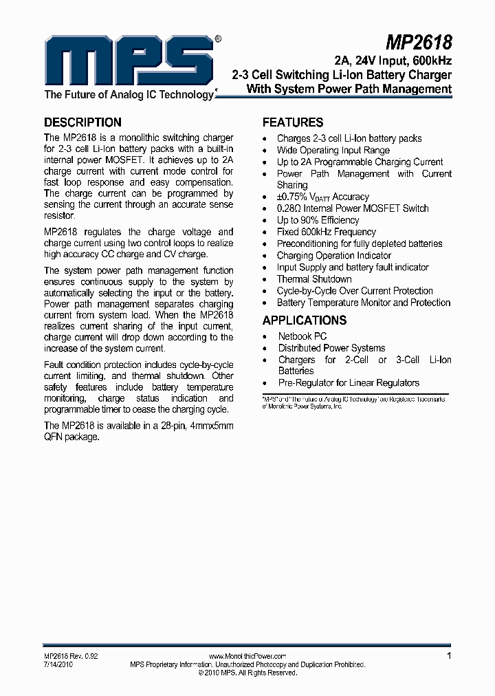 MP2618EV_8346202.PDF Datasheet