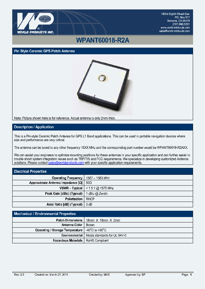 WPANT60018-R2A_8346286.PDF Datasheet