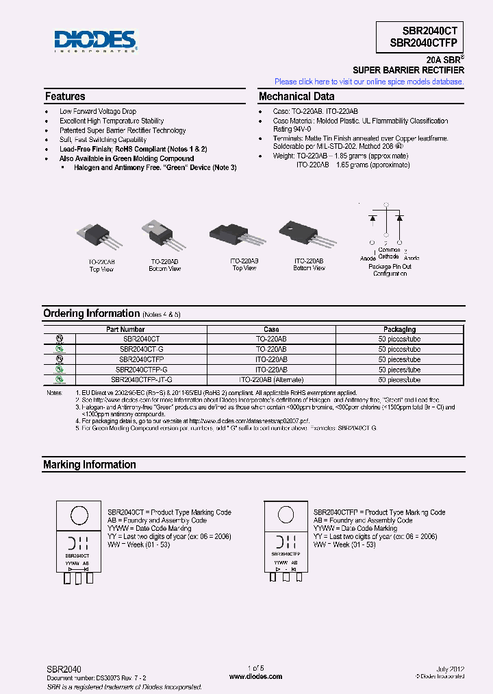 SBR2040CTFP-G_8348250.PDF Datasheet