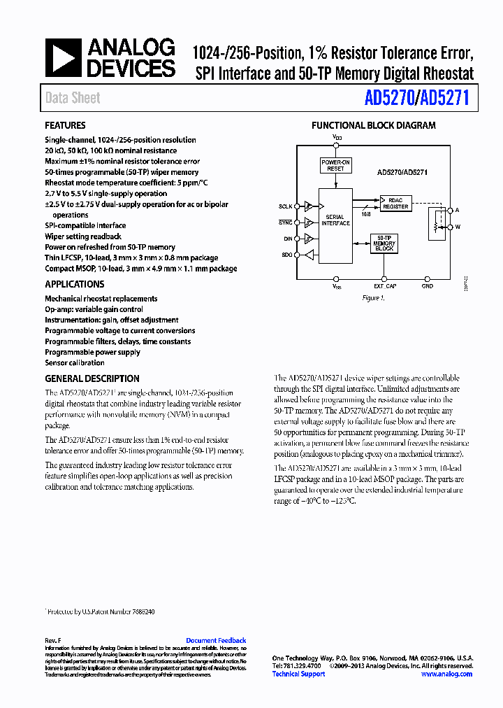 AD5270_8350163.PDF Datasheet