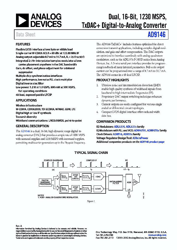 AD9146_8351176.PDF Datasheet