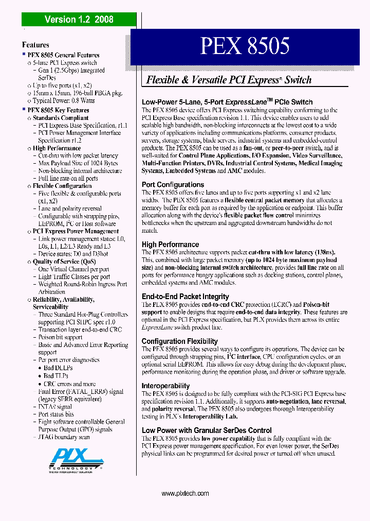 PEX8505_8351886.PDF Datasheet