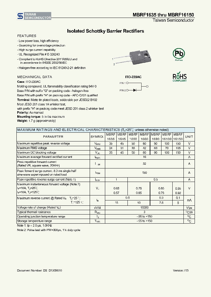 MBRF1660_8353096.PDF Datasheet