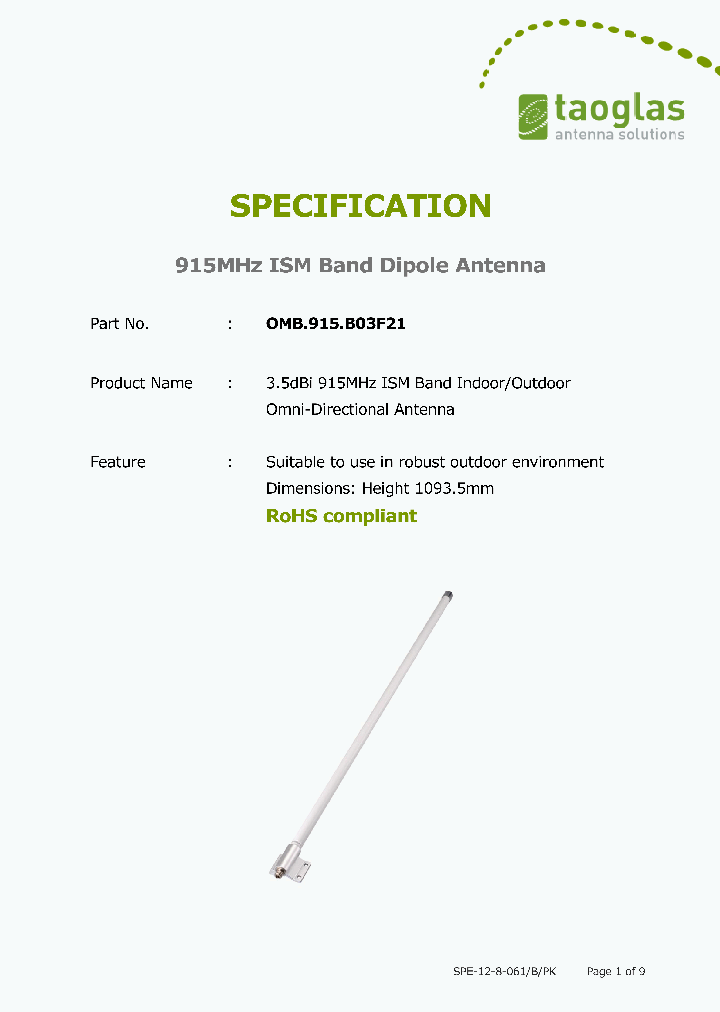OMB915B03F21_8354063.PDF Datasheet