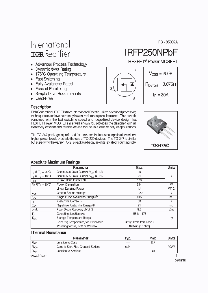 IRFP250NPBF_8358538.PDF Datasheet