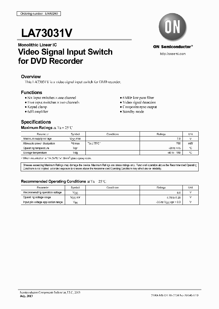 LA73031V_8358552.PDF Datasheet