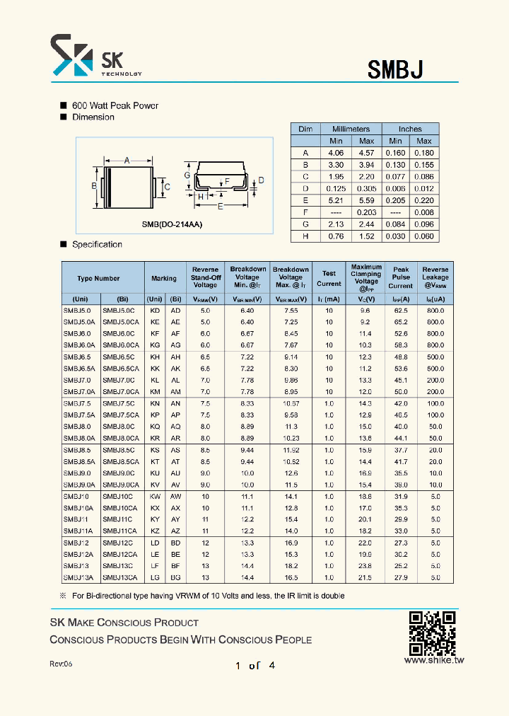 SMBJ190_8359486.PDF Datasheet