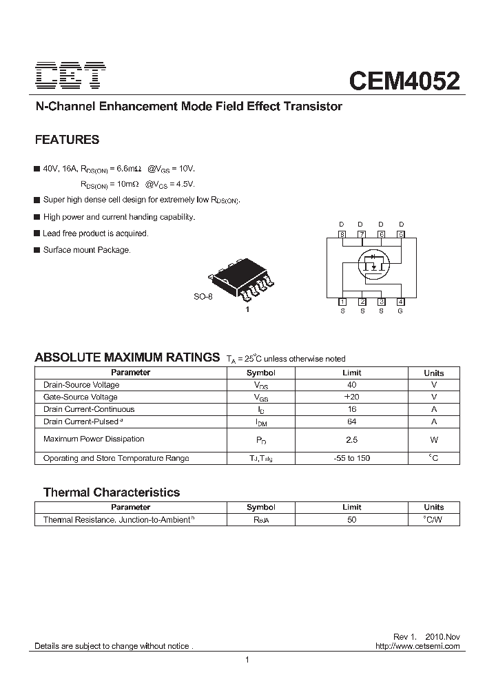 CEM4052_8360433.PDF Datasheet