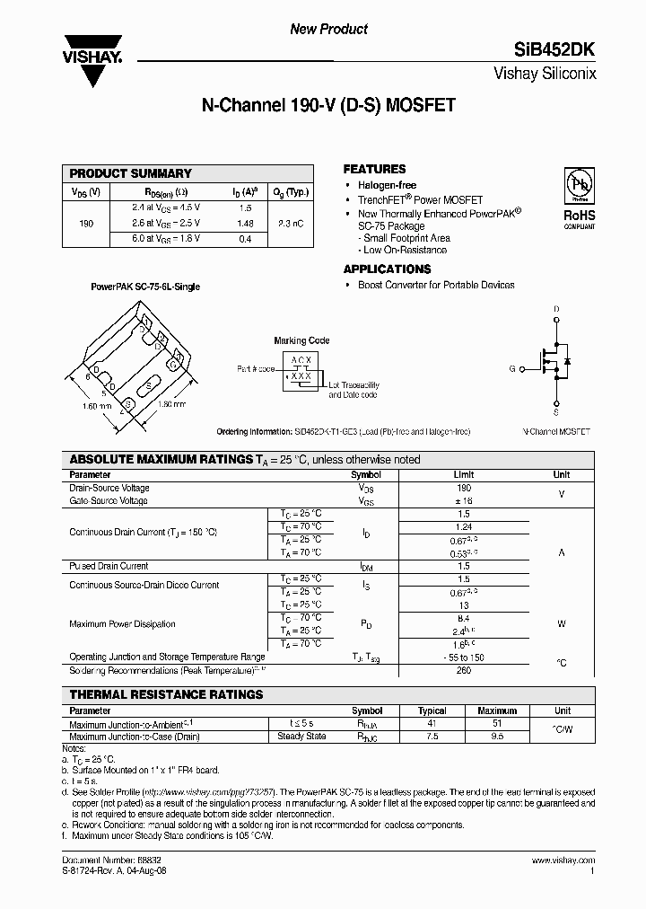SIB452DK_8361356.PDF Datasheet