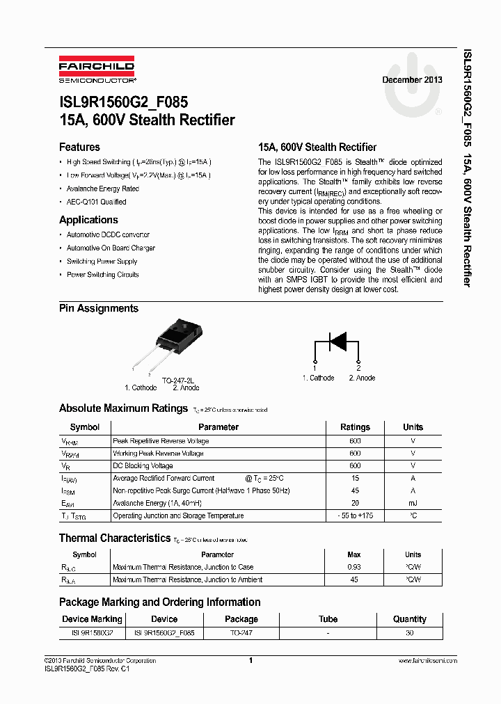 ISL9R1560GF085_8362906.PDF Datasheet