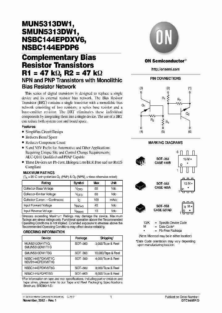 NSBC144EPDP6T5G_8363218.PDF Datasheet
