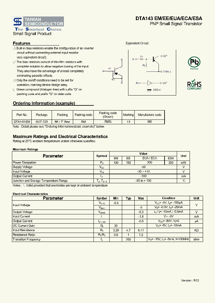 DTA143EM_8363225.PDF Datasheet