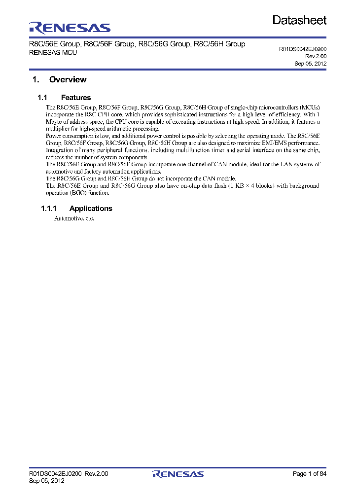 R5F2156AFKFP_8363679.PDF Datasheet