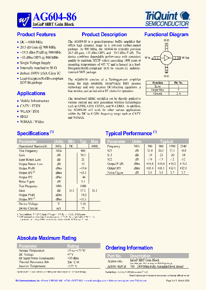 AG604-86PCB_8363793.PDF Datasheet