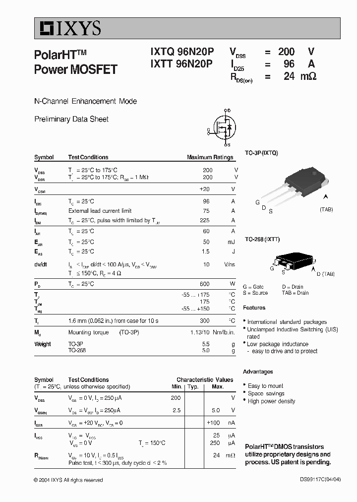 IXTQ96N20P_8364513.PDF Datasheet