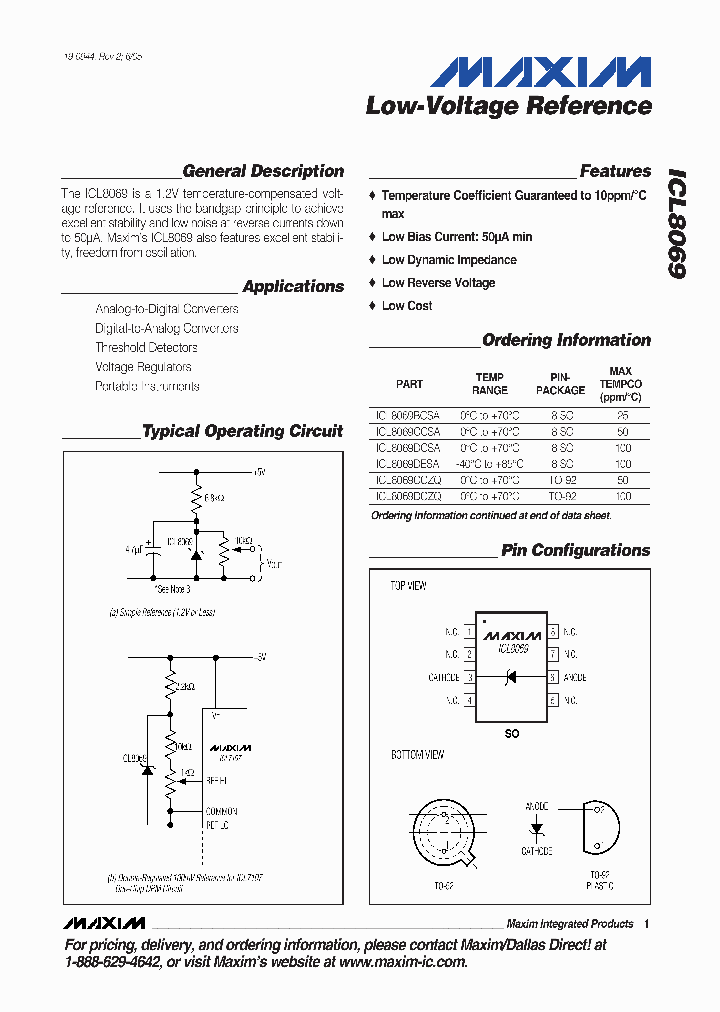 ICL8069BCSA_8365296.PDF Datasheet