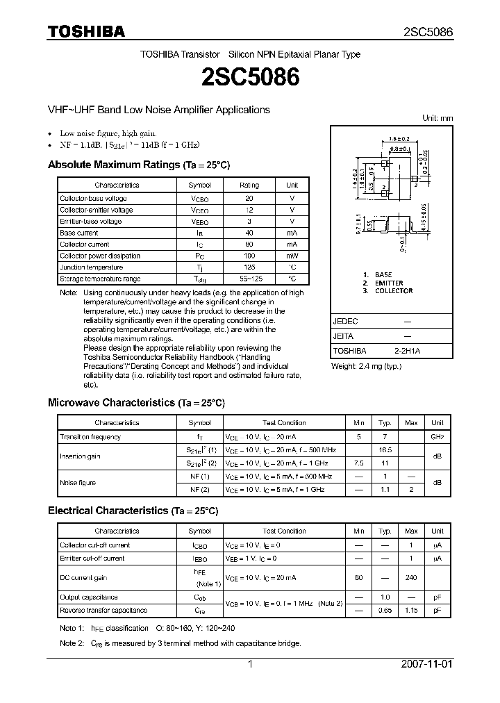 2SC5086-Y_8365614.PDF Datasheet