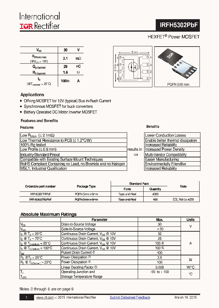 IRFH5302PBF_8365628.PDF Datasheet