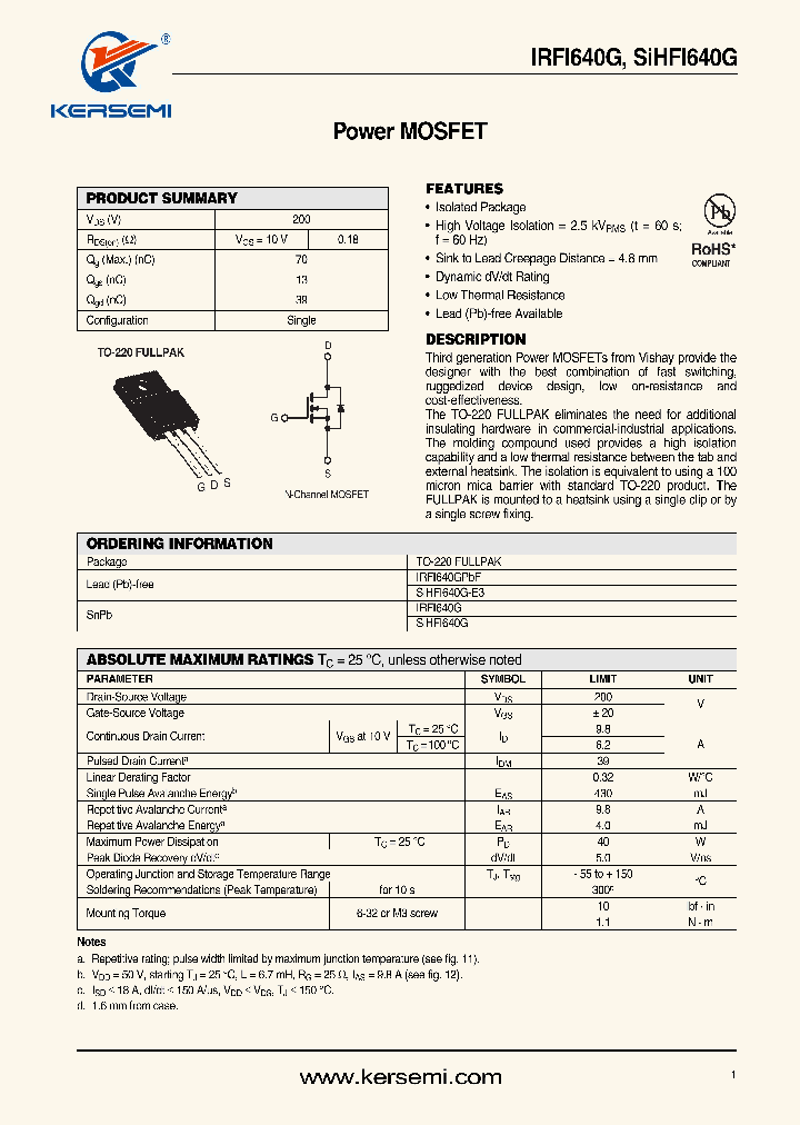 SIHFI640G_8367839.PDF Datasheet