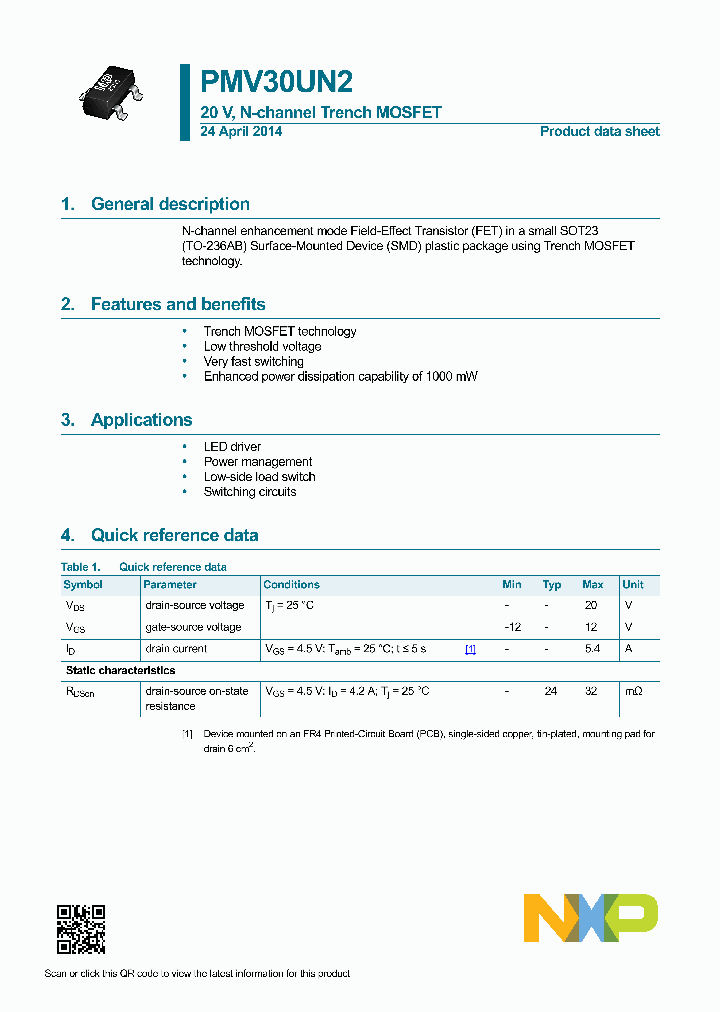 PMV30UN2-15_8369836.PDF Datasheet