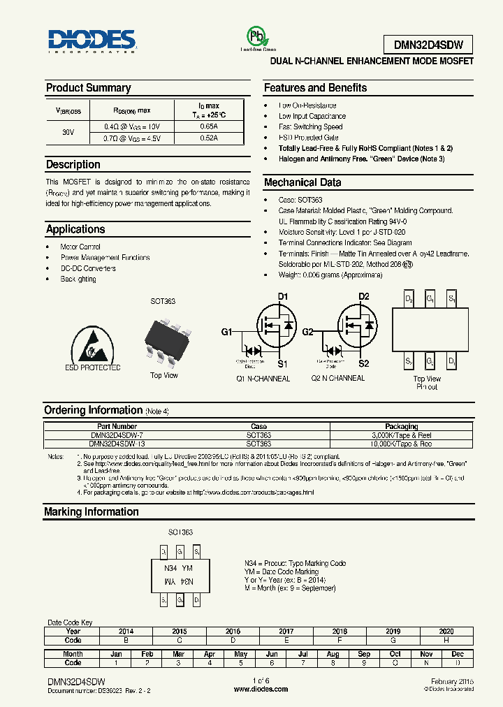 DMN32D4SDW-13_8370295.PDF Datasheet