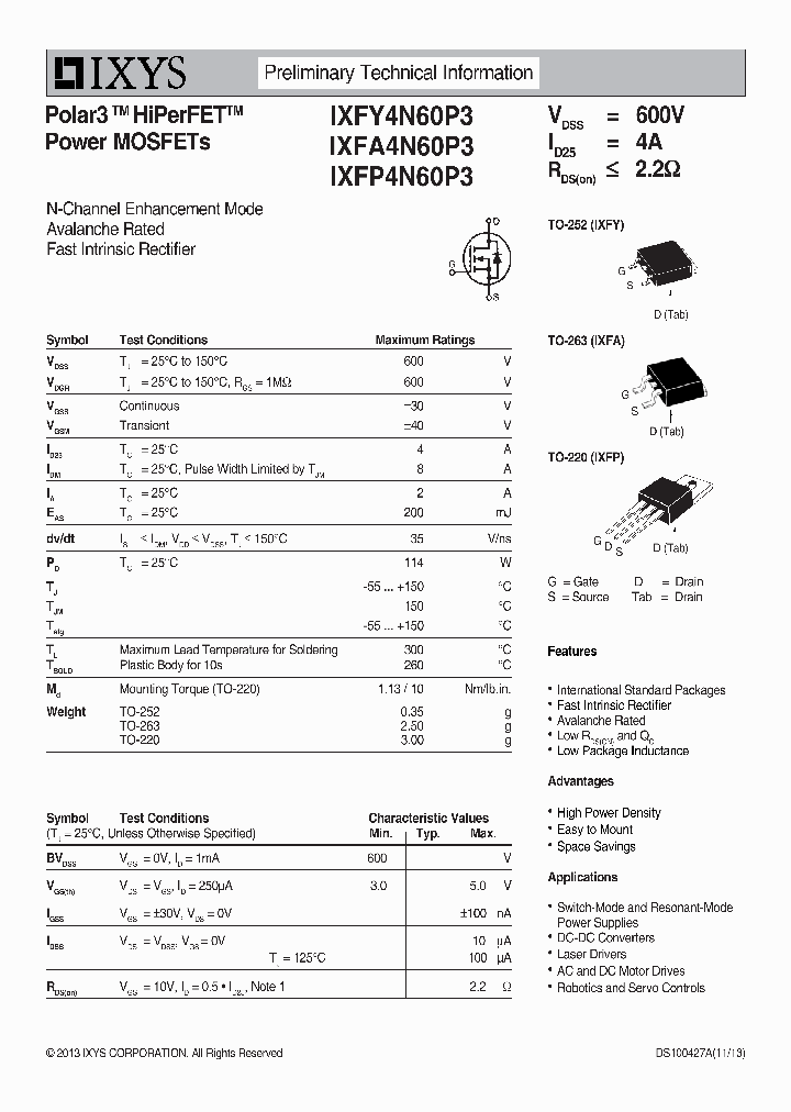 IXFP4N60P3_8372800.PDF Datasheet