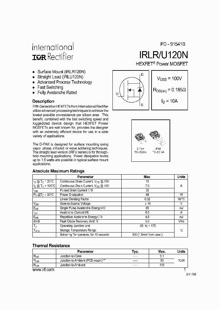 IRLR120NTR_8373152.PDF Datasheet