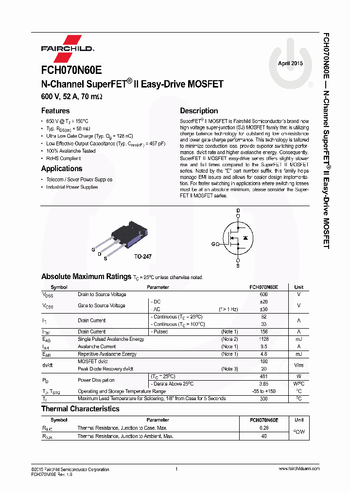 FCH070N60E_8373182.PDF Datasheet
