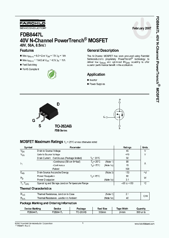FDB8447L_8374008.PDF Datasheet