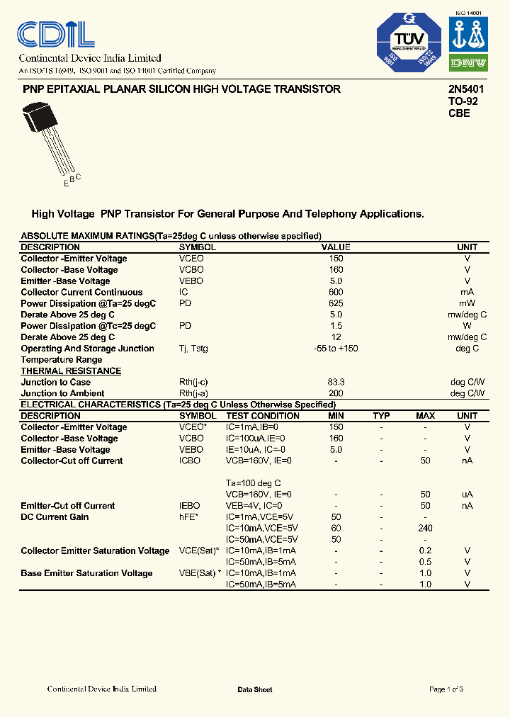 2N5401_8376233.PDF Datasheet
