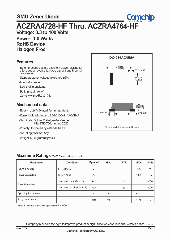 ACZRA4729-HF_8376968.PDF Datasheet