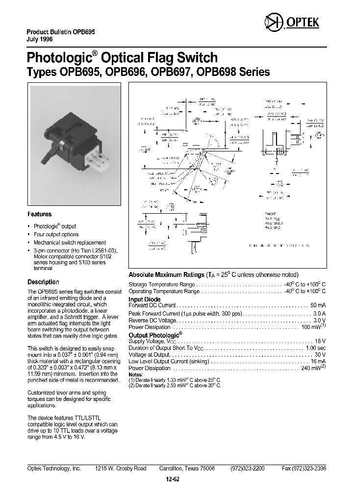 OPB695A_8378429.PDF Datasheet