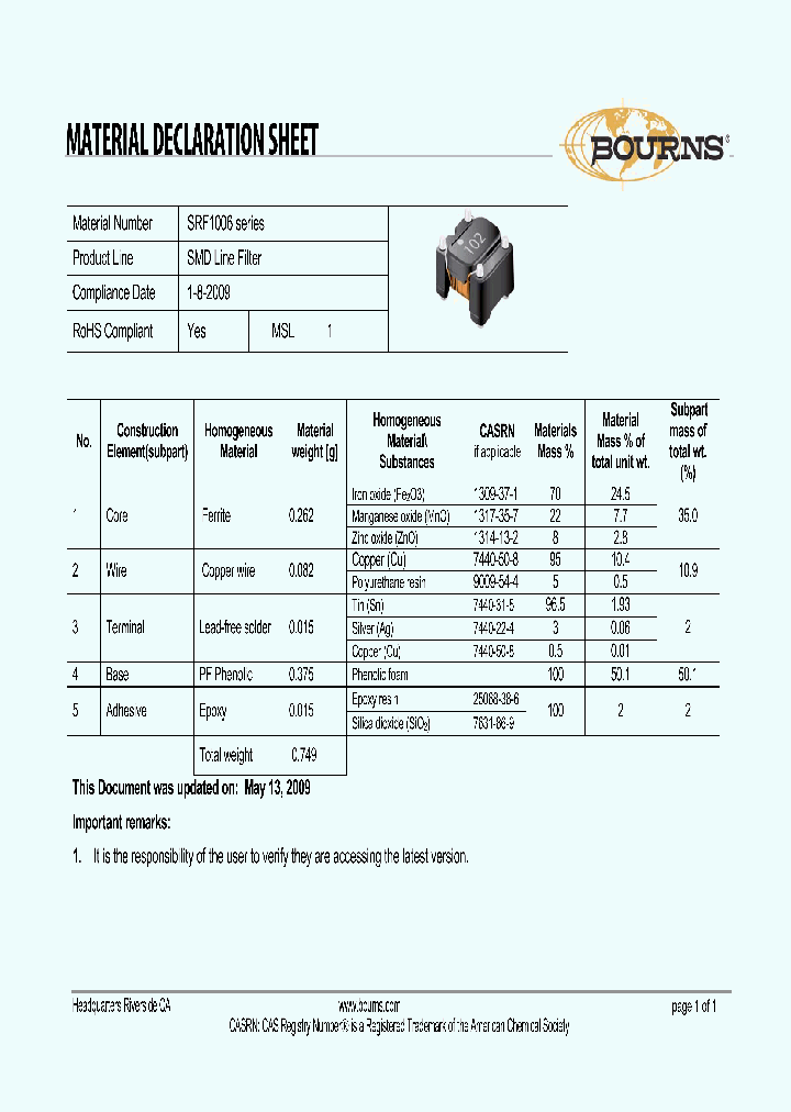 SRF1006_8380633.PDF Datasheet