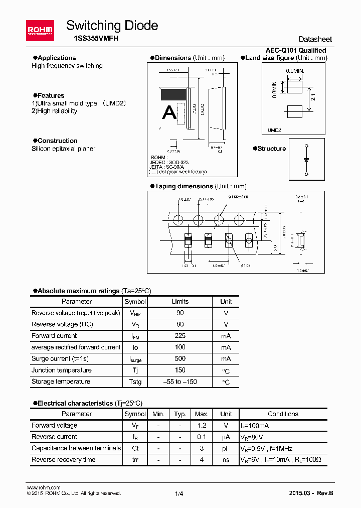1SS355VMFH_8382437.PDF Datasheet
