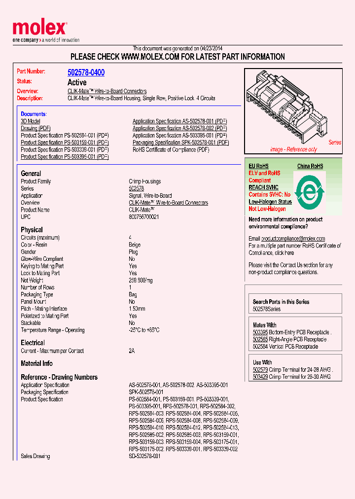 502578-0400_8382486.PDF Datasheet