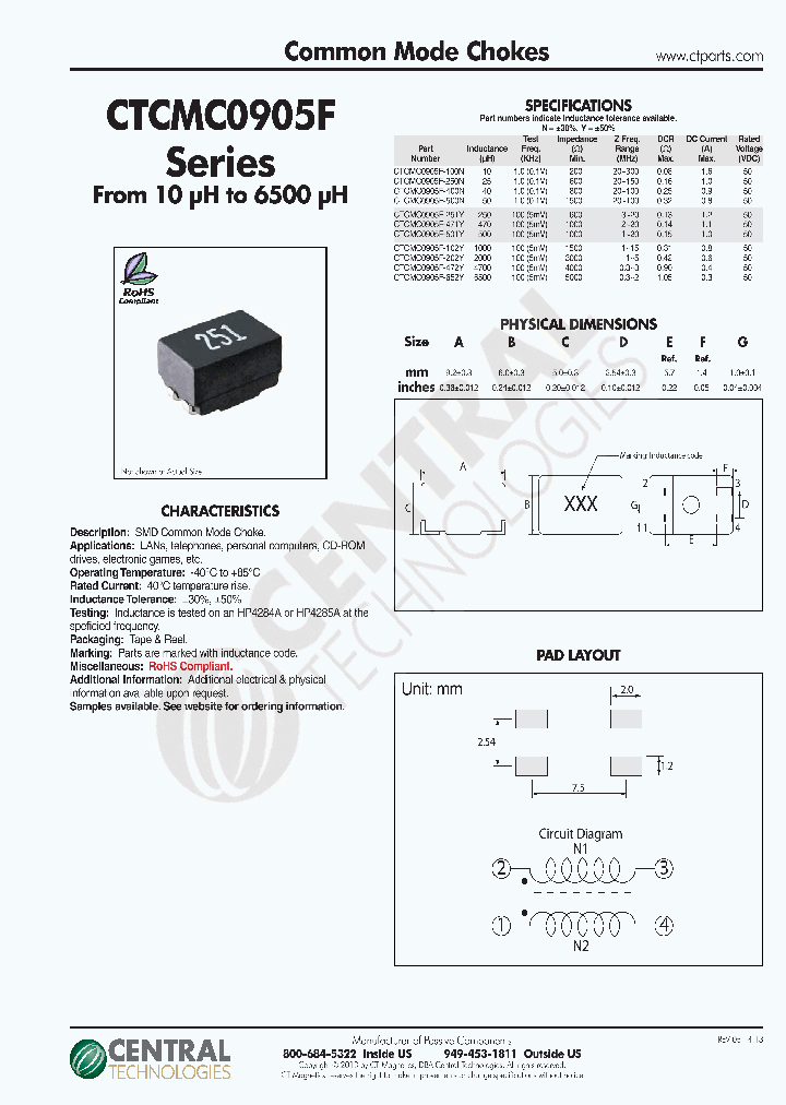 CTCMC0905F_8382622.PDF Datasheet