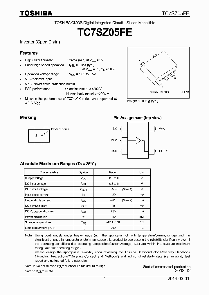 TC7SZ05FE_8383026.PDF Datasheet