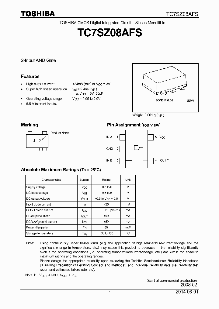TC7SZ08AFS_8383032.PDF Datasheet