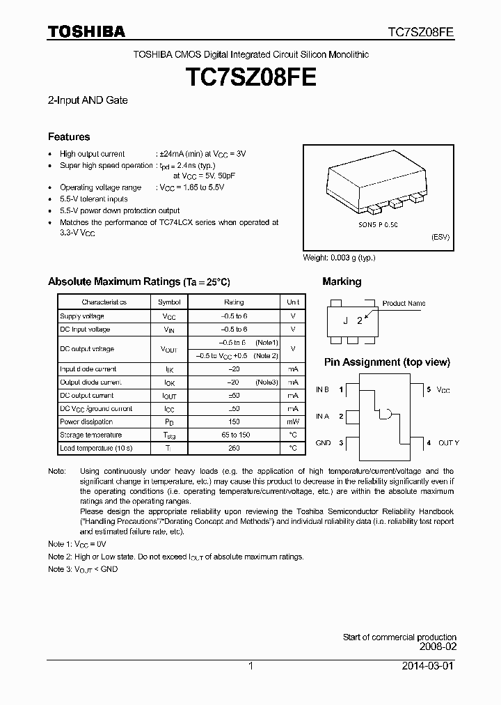 TC7SZ08FE_8383033.PDF Datasheet