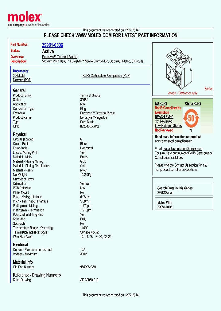 39981-0306_8383608.PDF Datasheet