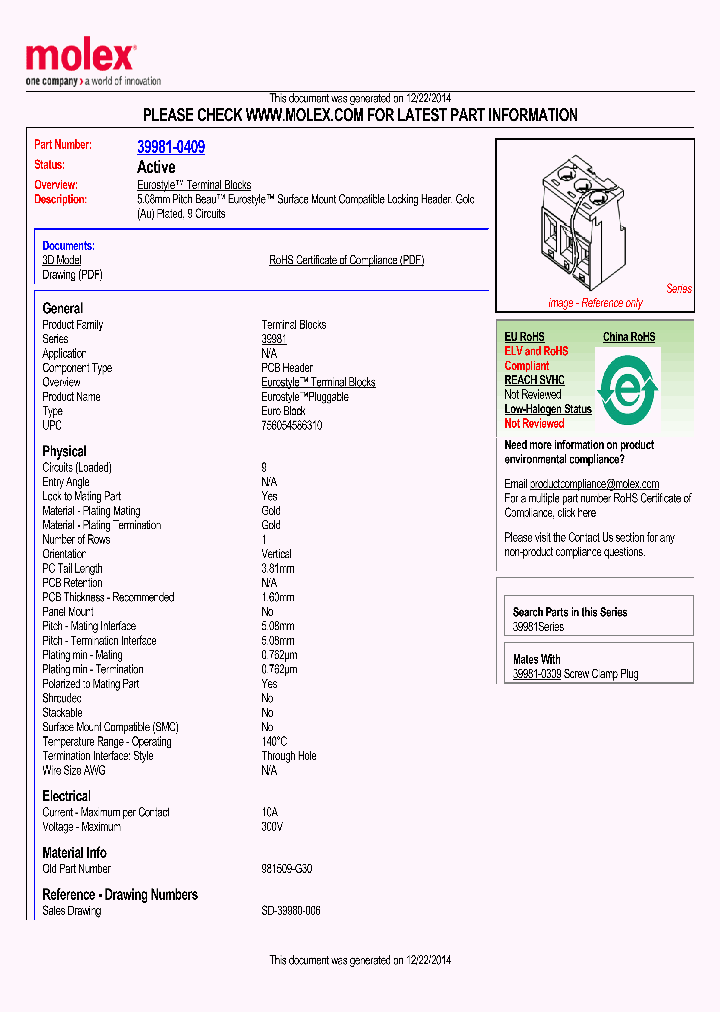 39981-0409_8383630.PDF Datasheet