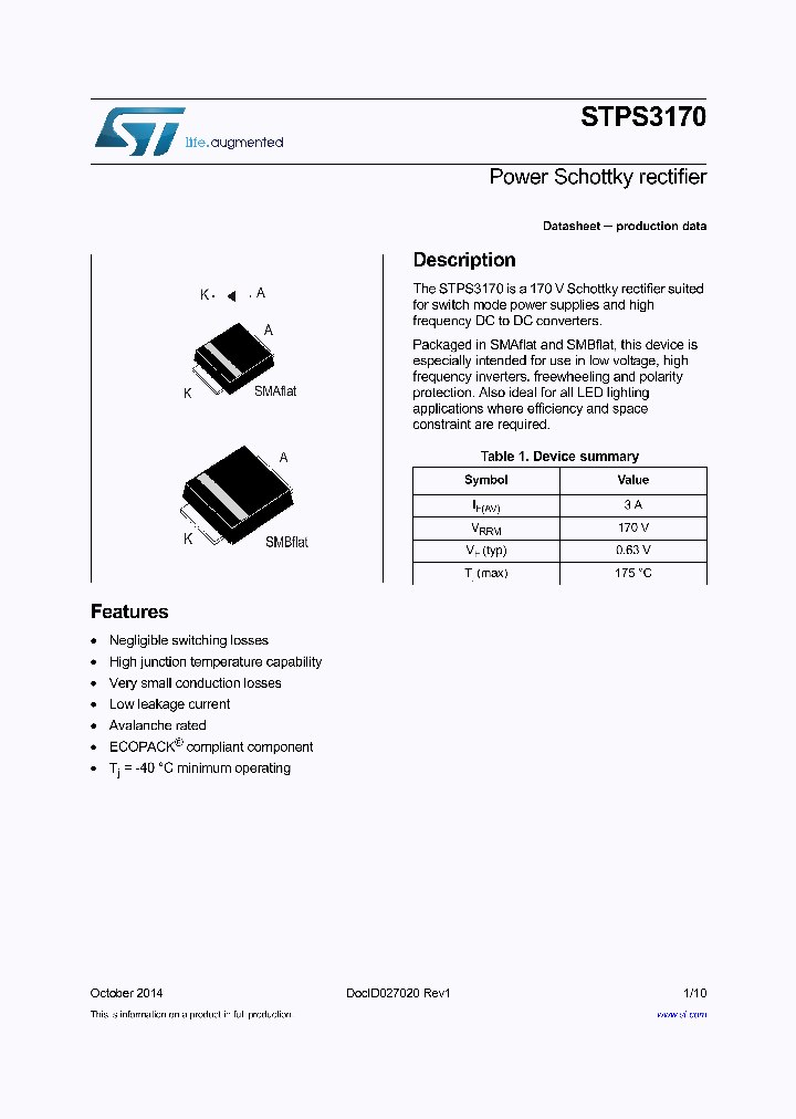STPS3170AF_8383989.PDF Datasheet