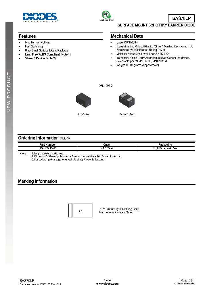 BAS70LP-7B_8385983.PDF Datasheet