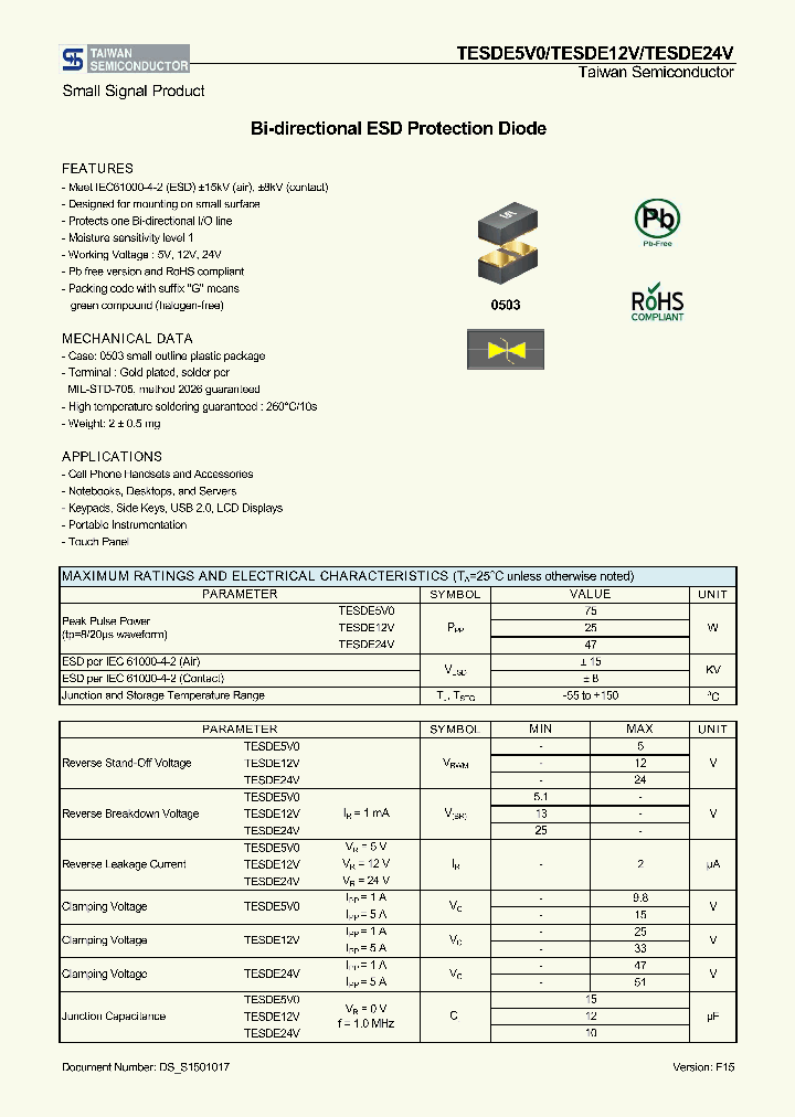 TESDE5V0RZG_8387348.PDF Datasheet
