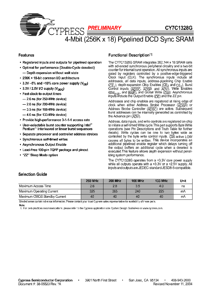 CY7C1328G_8388810.PDF Datasheet