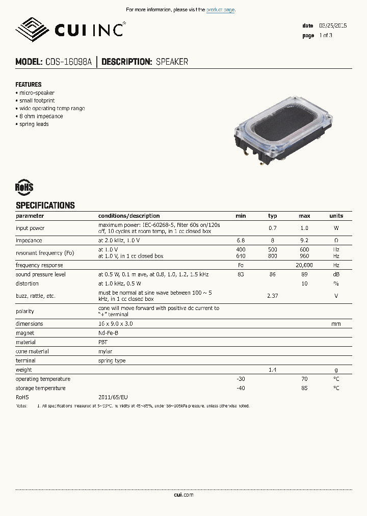 CDS-16098A_8390281.PDF Datasheet