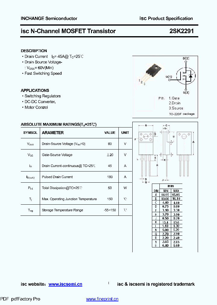 2SK2291_8390417.PDF Datasheet
