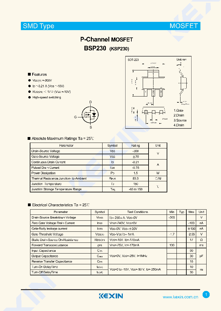 BSP230_8390896.PDF Datasheet