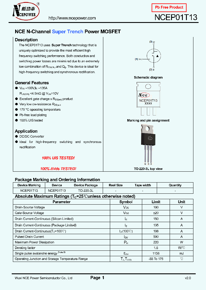 NCEP01T13_8395385.PDF Datasheet
