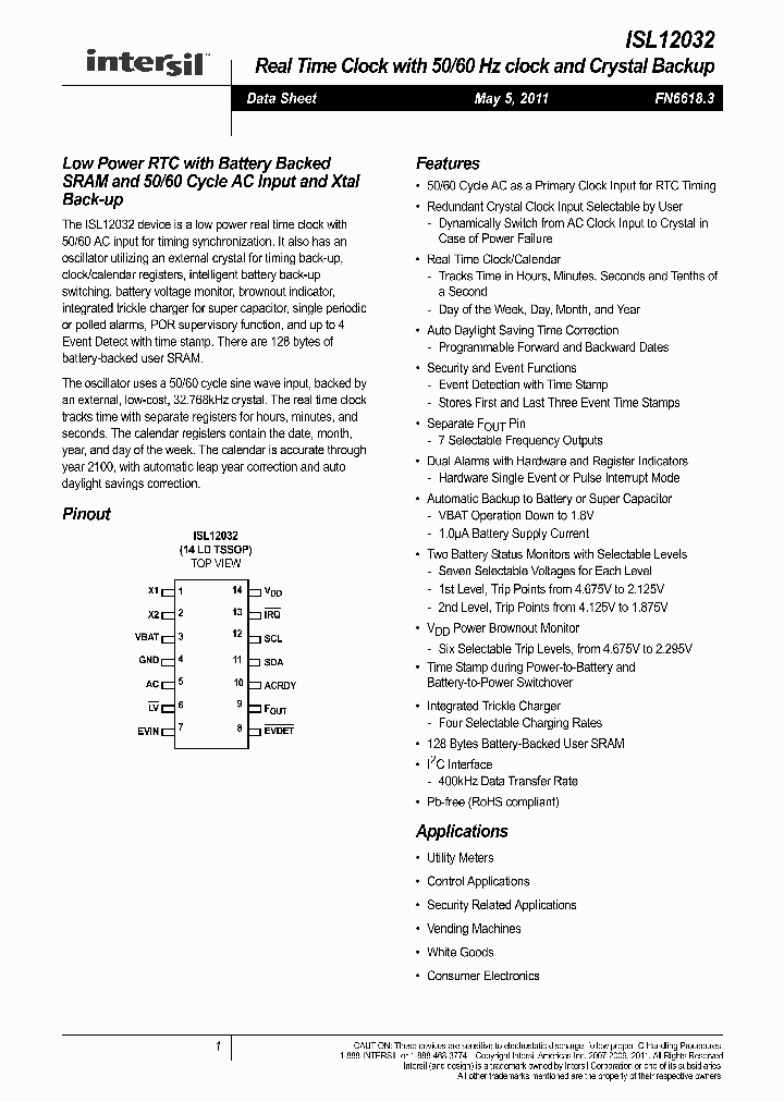 ISL12032_8398962.PDF Datasheet